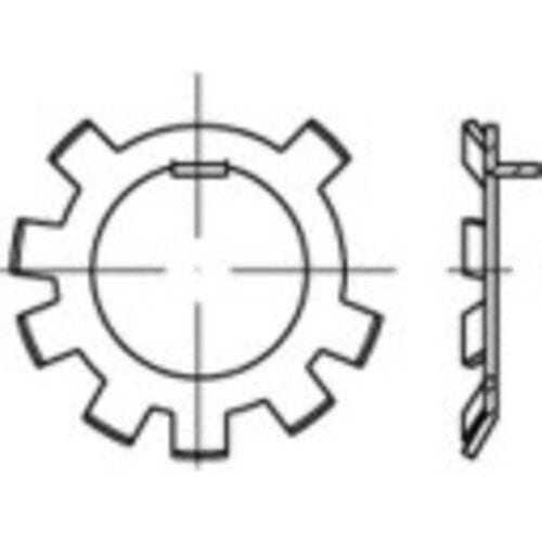 TOOLCRAFT 147185 Stelmoer Binnendiameter: 38.6 mm DIN 70952 Staal 25 stuk(s)