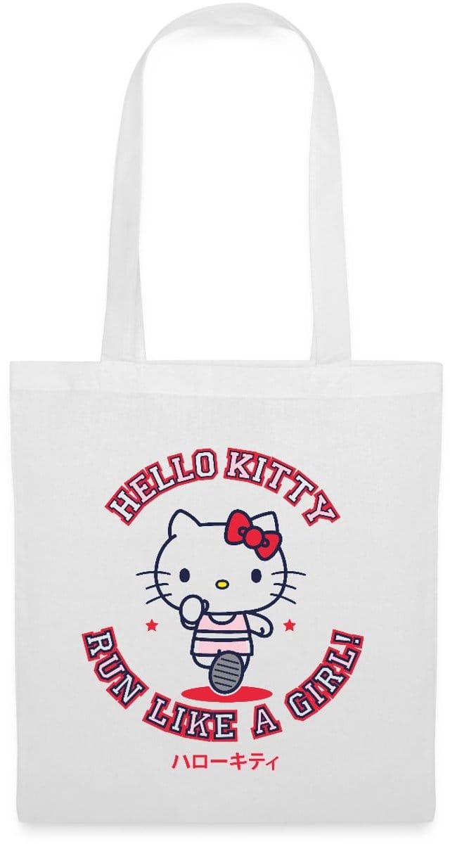 Hello Kitty Run Like A Girl Tas Van Stof Schoudertas