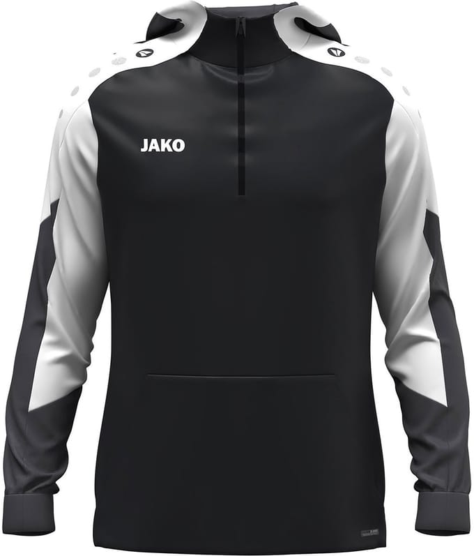 Jako Dynamic Hooded Half Zip Kinderen - Zwart / Wit / Antraciet | Maat: 128