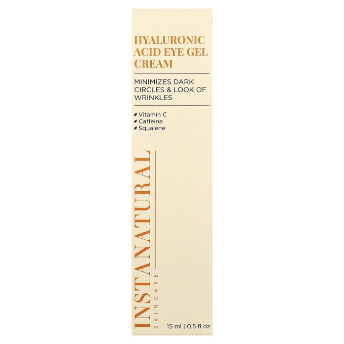 InstaNatural, Hyaluronzuur Ooggelcrème, 15ml (0,5 fl oz) white