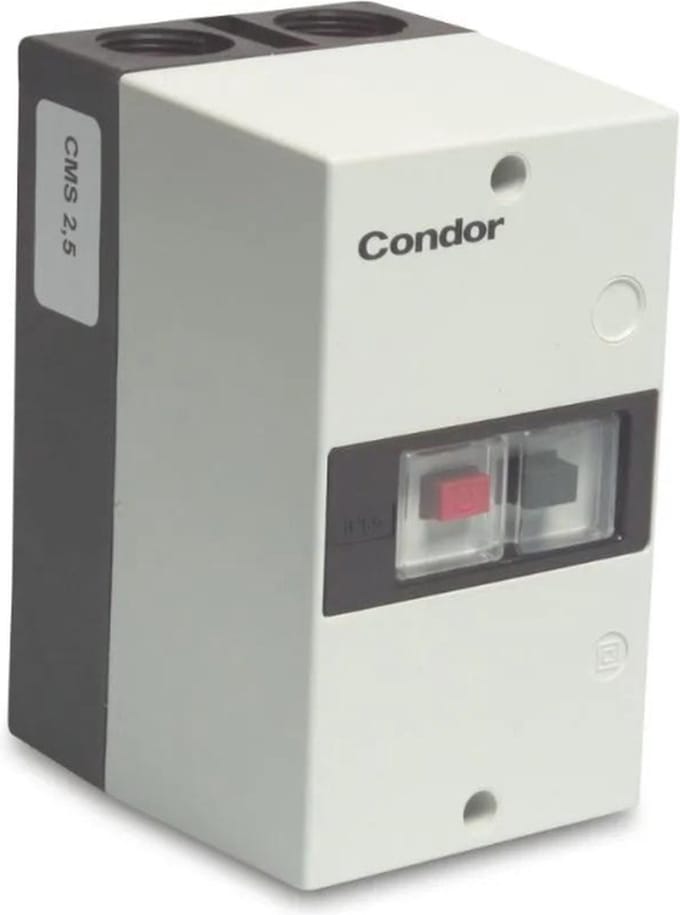 Condor Motorbeveiligingsschakelaar kunststof 6,3A - 10,0AA 230/400VAC type CMS 10.0