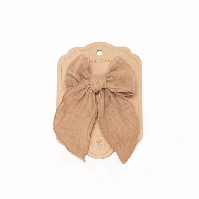 Mrs Ertha Fable haarclip met strik - Taupe