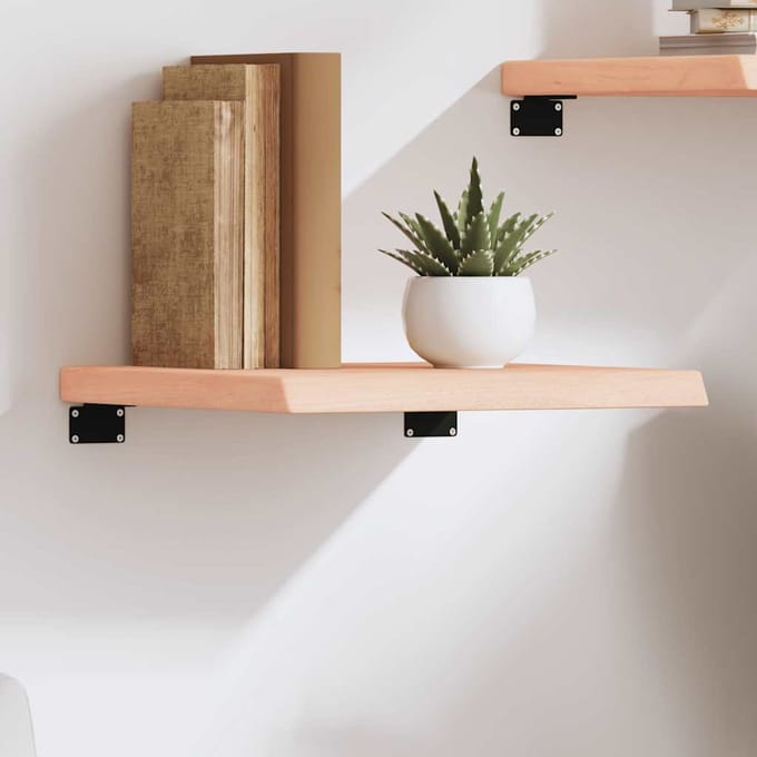 vidaXL - Wandschap - 40x40x(2-4) - cm - onbehandeld - massief - eikenhout