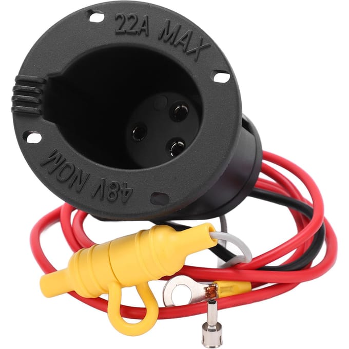 DC 48 Volt Powerdrive Lader Zekeringhouder Laadsocket 101802101 Vervanging voor Club Car DS black