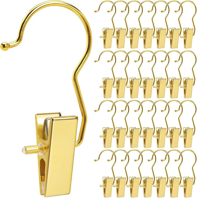 Set van 24 gouden bootclips en laarshangers voor kleding