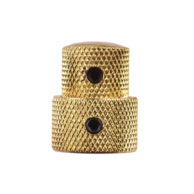 2 jeux de boutons de commande empilés doubles concentriques pour guitares basses électriques, doré