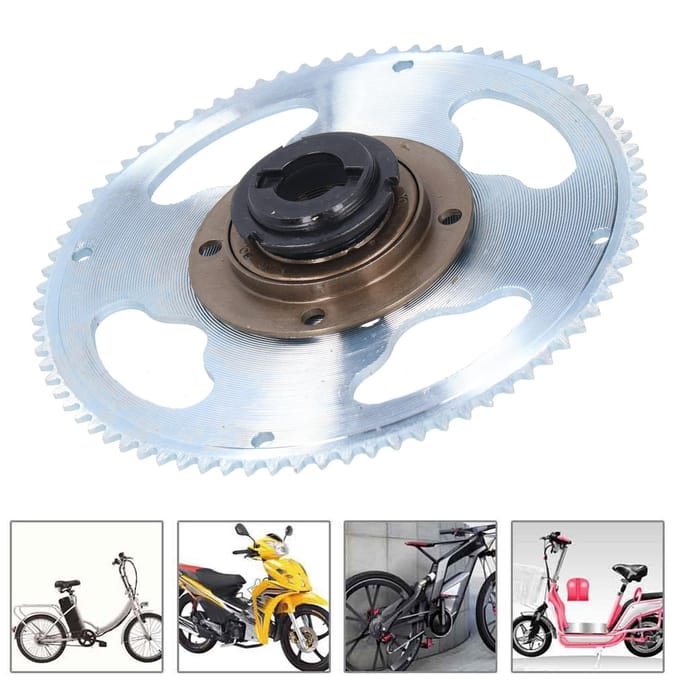 25H 80 Tanden Crankstel met Vrijloop Connector Set Accessoire voor Elektrische Fietsen Modificatie gray