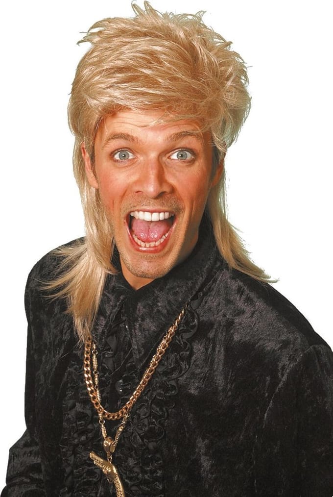 Johnny Tokkie pruik deluxe blond