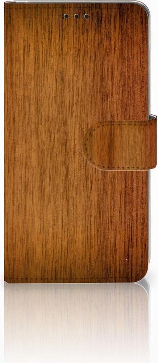 Samsung Galaxy S10 Book Style Case Donker Hout