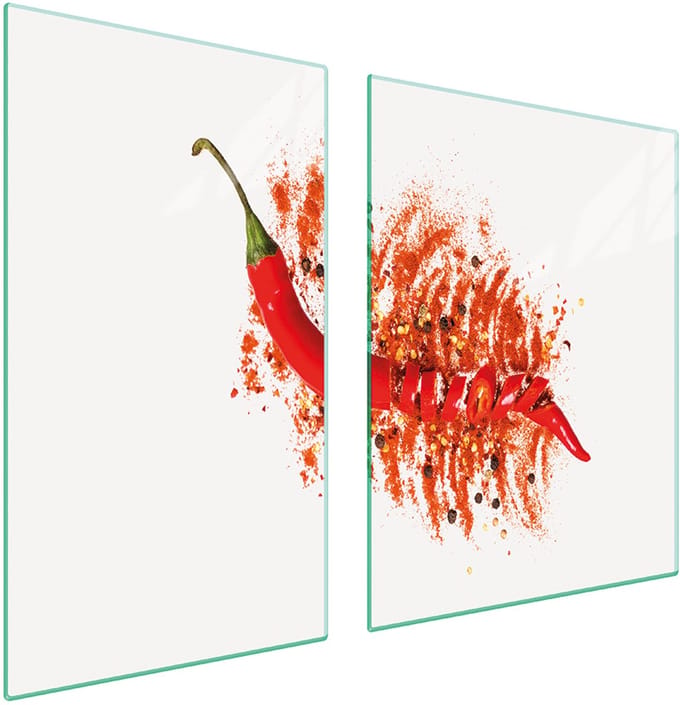 TMK ArtDeko - Snijplank - Gehard Glas - 100x52 cm - Chilli