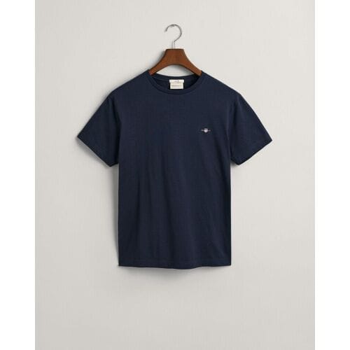 Gant T-Shirt Slim Small Logo Shield Crew Neck Avond Blauw / male