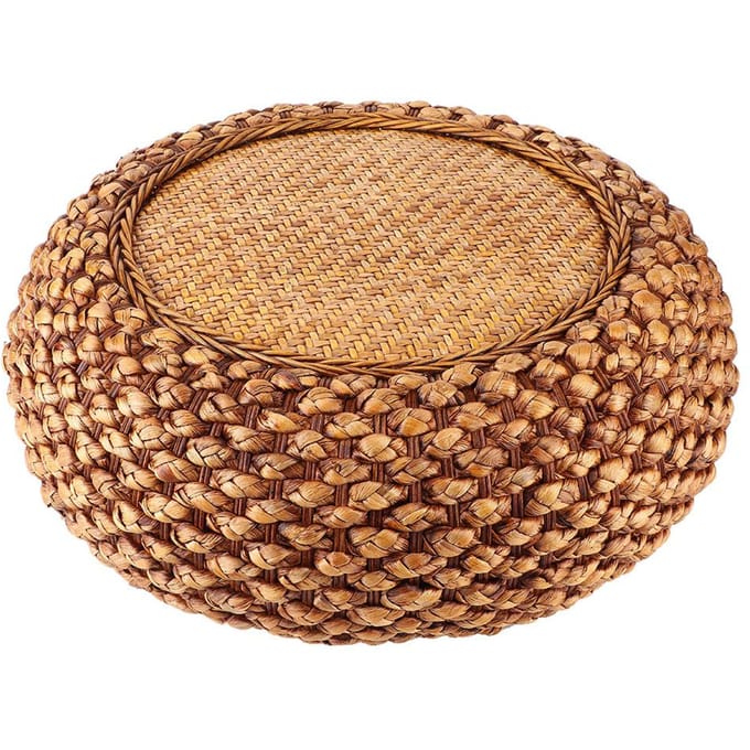 Huishoudelijk Japans Stijl Ronde Vloerkussens Kussen voor Woonkamer Balkon Tatami Koffiekleur beige