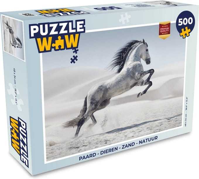 Puzzel Paard - Dieren - Zand - Natuur - Legpuzzel - Puzzel 500 stukjes