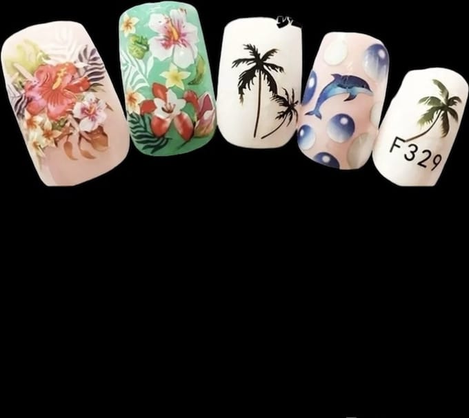 Nagelstickers Summer ( 329 ) 12 x 7.5 cm
