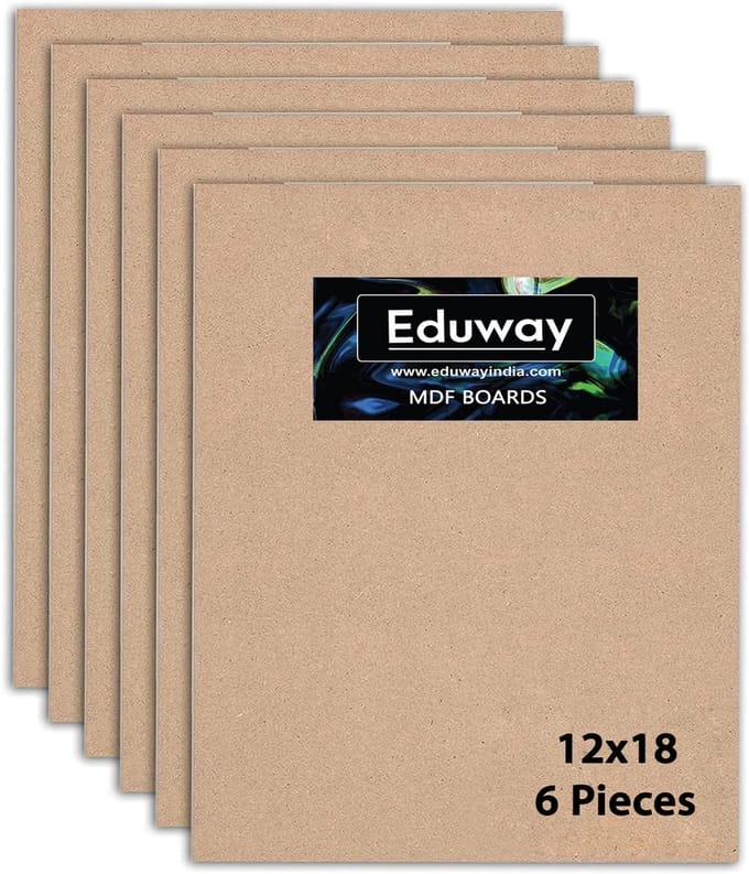 Set van 6 MDF Platen voor Kunst en Ambacht - 30x45 cm met Ashoutfineer