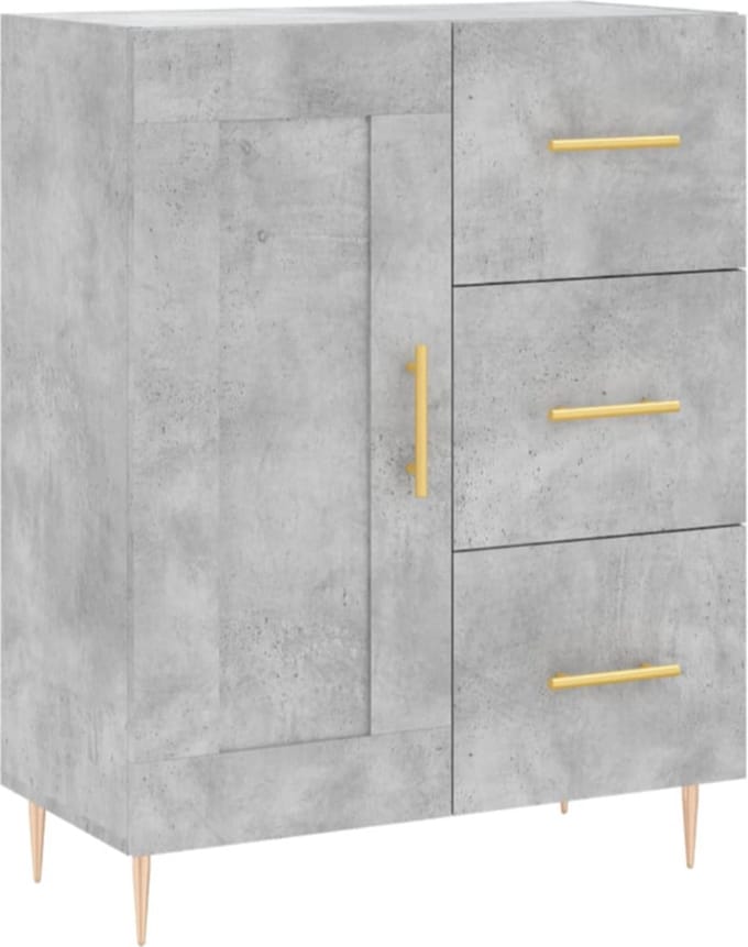 Dressoir 69,5x34x90 cm bewerkt hout wit
