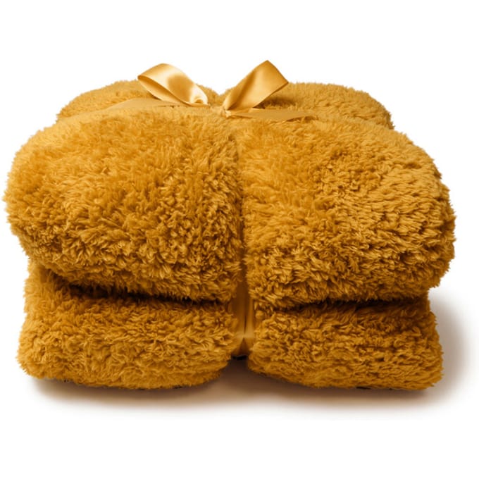 Unique Living - Plaid Teddy 150x200cm - Glowy Yellow
