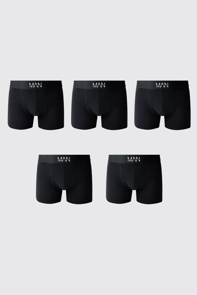 5-pack Zwarte Herenboxers | Black | Size Small