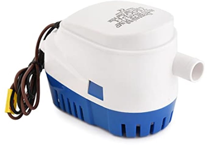 Automatische Dompelpomp - Bilge Pomp - Boot Nat Houden - Ingebouwde Vlotterschakelaar - 750 GPH 12V - Wit