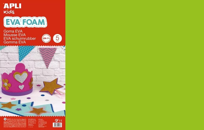 Apli Kids EVA Foam vellen 60 x 40 cm Groen - 5 vel