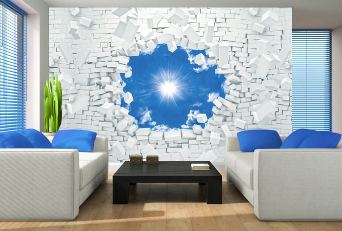 Poster | Blauw | 104 x 70,5 cm