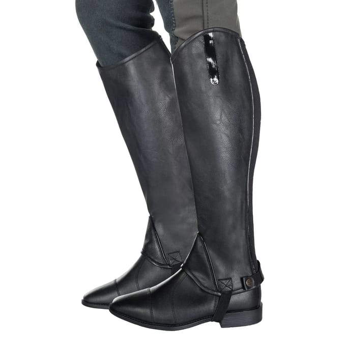 Mini leren chaps HKM Elastic