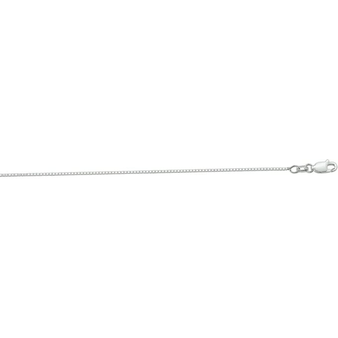Collier zilver venetiaans gerhodineerd 45 cm met karabijn sluiting.