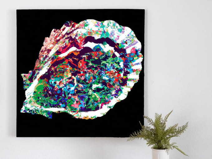 Auroral abalone explosion | Auroral Abalone Explosion | Kunst - 100x100 centimeter op Forex | Foto op Forex