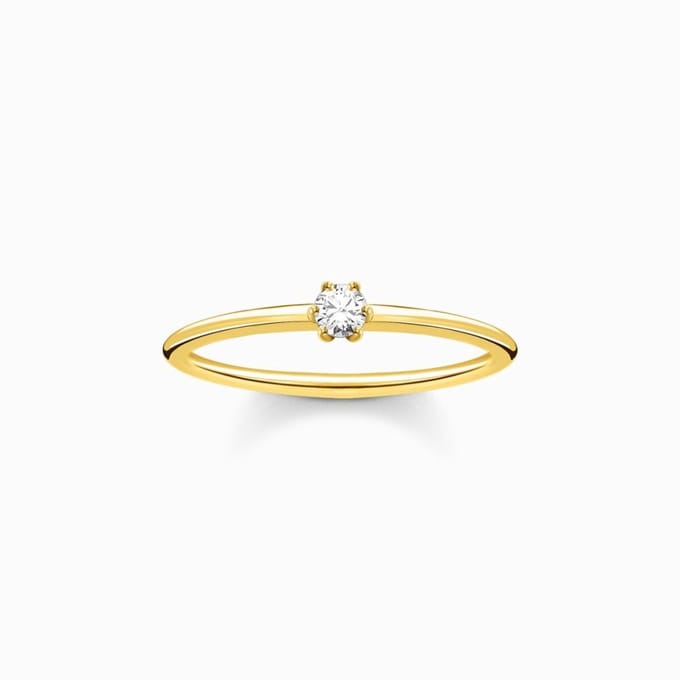 Thomas Sabo - TR2312-414-14-48 - Ring - Dames - 925er Zilver geel verguld - ringmaat 48