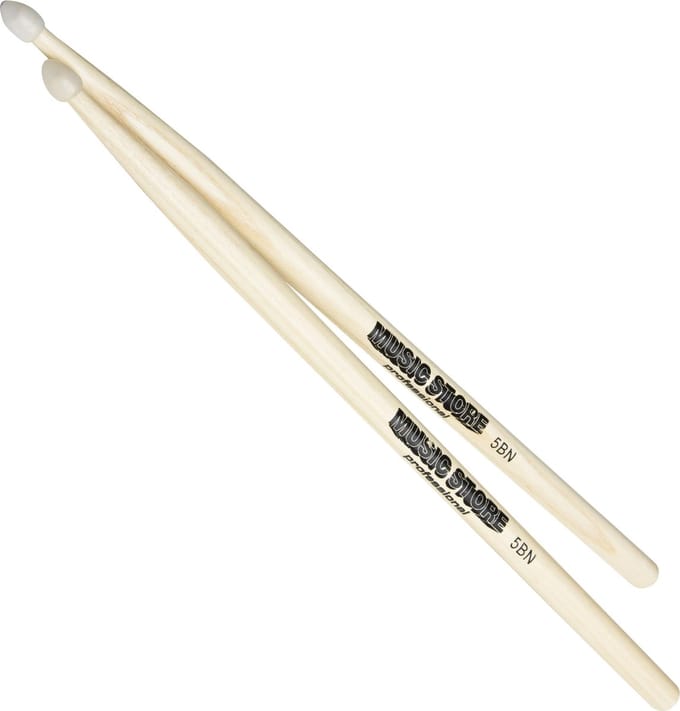 MUSIC STORE 5BN Hickory Sticks, Nylon Tip - Drumsticks