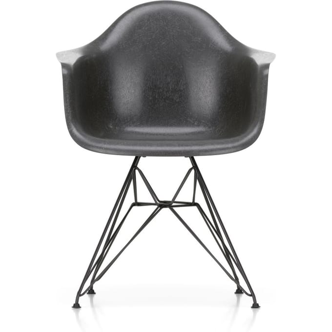 Vitra Eames Fiberglass Chair DAR - Elephant Hide Grey - basic dark gepoedercoat