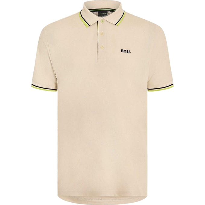 Boss Heren Paddy Korte Mouwen Polo Shirt (Wit)