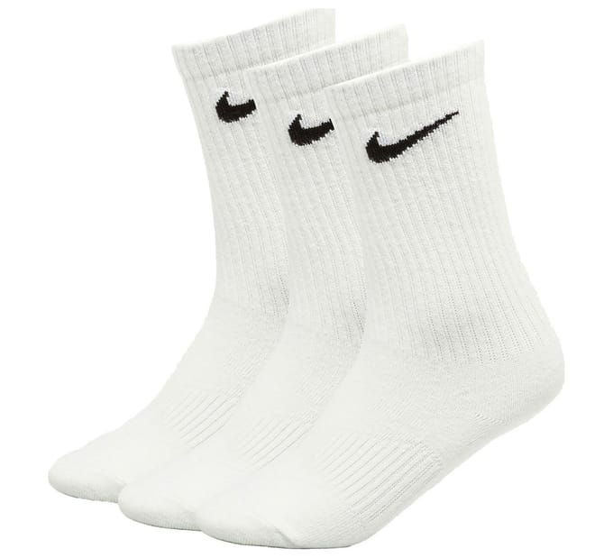 Chaussettes basses unisexes Nike Everyday amorties et légères Blanc 28-30 white