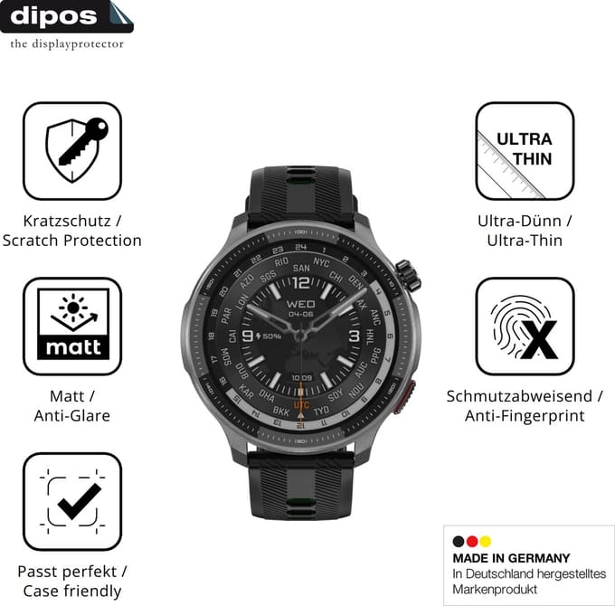 dipos – 6x Matte Beschermfolie geschikt voor Rollme G6 | Krasbestendige & antireflecterende Screenprotector Ultra-Thin