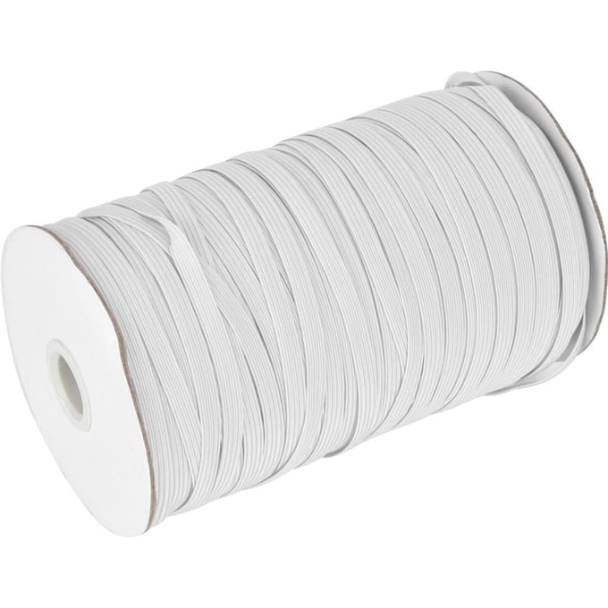 200 Yards Rol Elastisch Band Hoge Elasticiteit Multifunctioneel voor Beschermende Kleding 6mm BreedteWit white