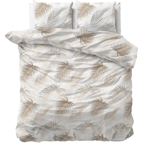 Sleeptime Jayda Dekbedovertrek - 200x200/220 + 2 kussenslopen 60x70 - Taupe - Eenpersoons