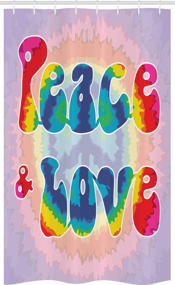 ABAKUHAUS – Douchescherm Hippie – 120x180 cm – Multicolor