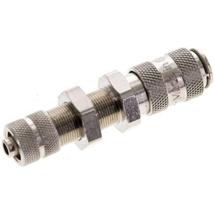 Vernikkeld Messing DN 2.7 (Micro) Luchtkoppeling Snelkoppeling 4x6 mm Push-On Schotkoppeling - CLS2-NB-BN-4