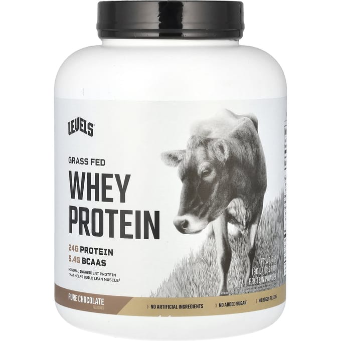 Grasgevoed Whey Eiwitpoeder, Pure Chocolade, 2,27 kg (5 lbs)