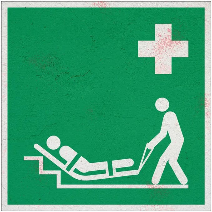 Evacuatiematras bord – E067 | Forex Re materiaal | 30 x 30 cm