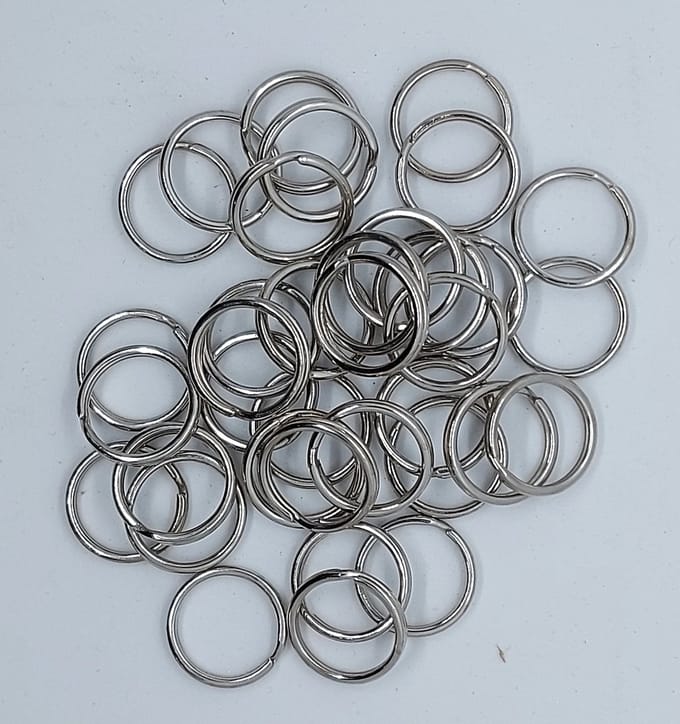 SLEUTELRING 14 MM - 50 STUKS - VERNIKKELD - GEHARD - SLEUTELHOUDERS - SPLITRINGEN - PROFI