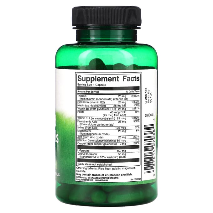 Essentiële Voedingsstoffen voor de Schildklier, 90 Capsules