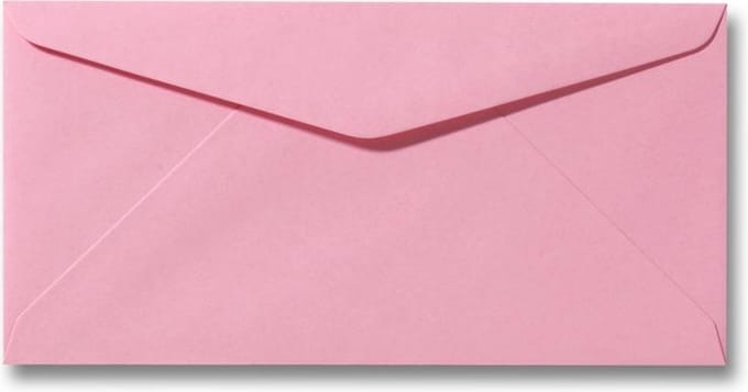 Envelop 11 X 22 Donkerroze, 60 stuks