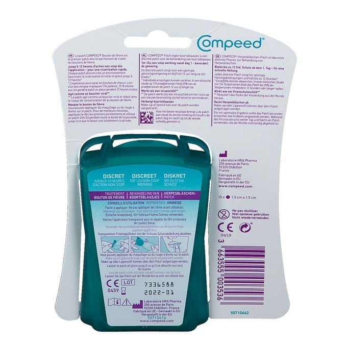 Compeed® Patch voor Koortsblaasjes, met Applicator (15 st.)