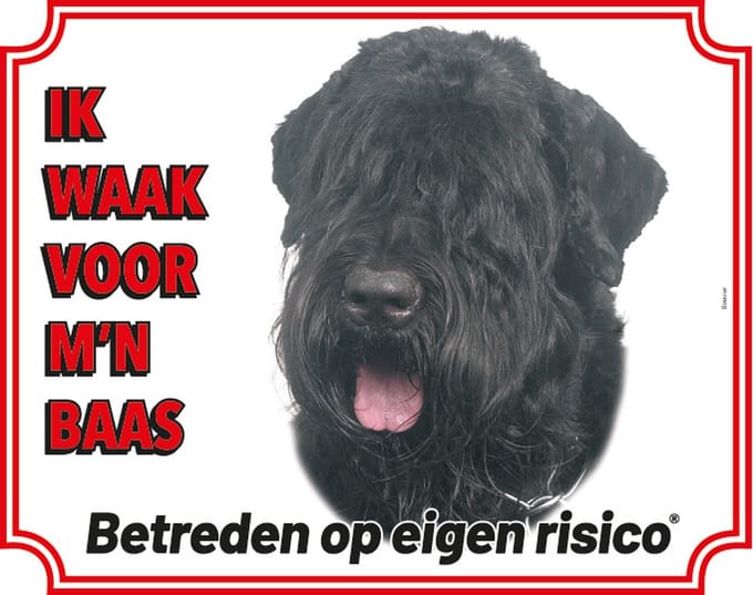 Bouvier Waakbord - Ik waak voor mijn baas