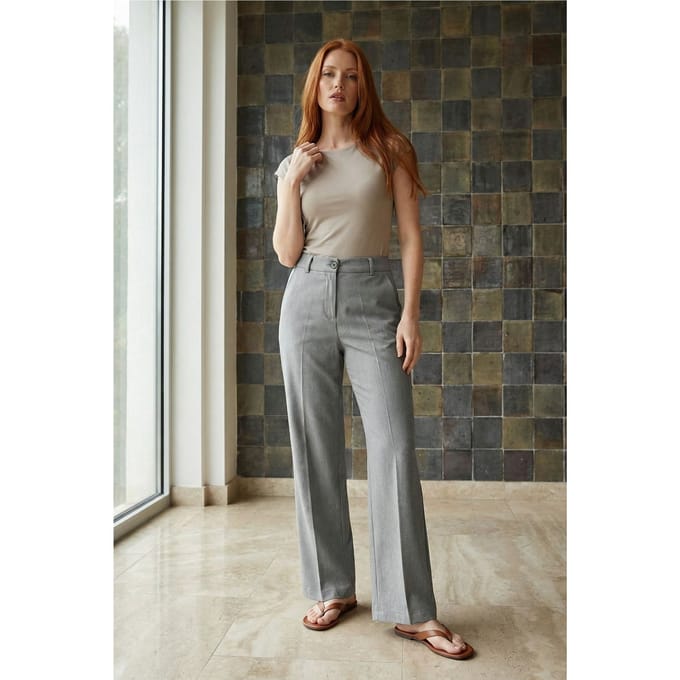 Op Maat Gemaakte Midden Taille Rechte Pantalon