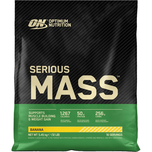 Optimum Nutrition Serious Mass, banaan, 5,45 kg (16 porties)