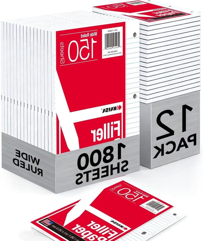Los Blad Papier - Vulpapier Ringband - Notities Maken - 3-Gaats Geperforeerd - 150 Vellen - Breed Gelijnd
