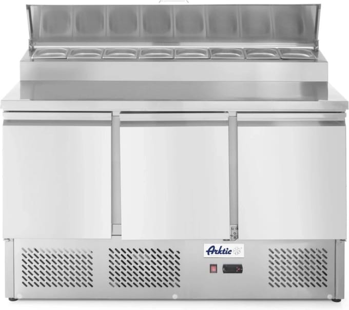 Arktic - Saladette - 3 deuren - Met GN vitrine - 380L - 230V - 310W