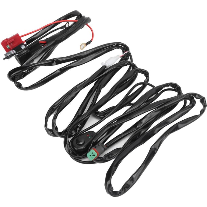 Schakelaarkabelboom 40A 12V 3M LED 1V1 met DT Interface Waterdicht voor Auto Spotlight black
